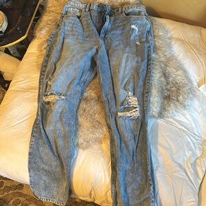 Fashion Nova Men's Blue Distressed Jeans